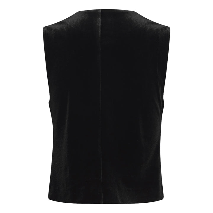 B Young Perlina Velvet Waistcoat Black