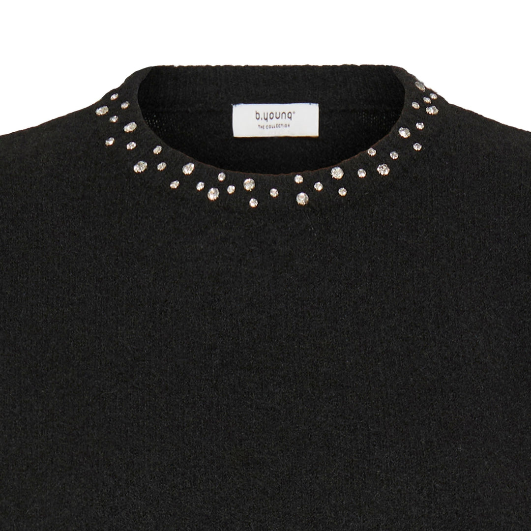B Young Omea Rhinestone Short Sleeve Jumper Meteorite