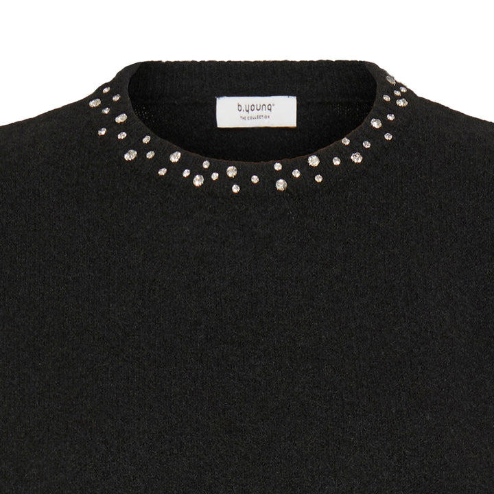 B Young Omea Rhinestone Short Sleeve Jumper Meteorite