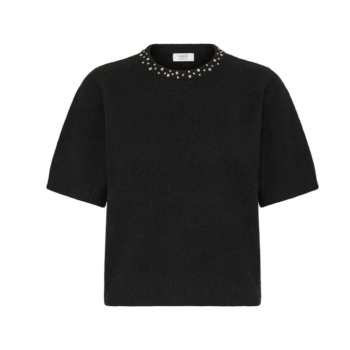 B Young Omea Rhinestone Short Sleeve Jumper Meteorite