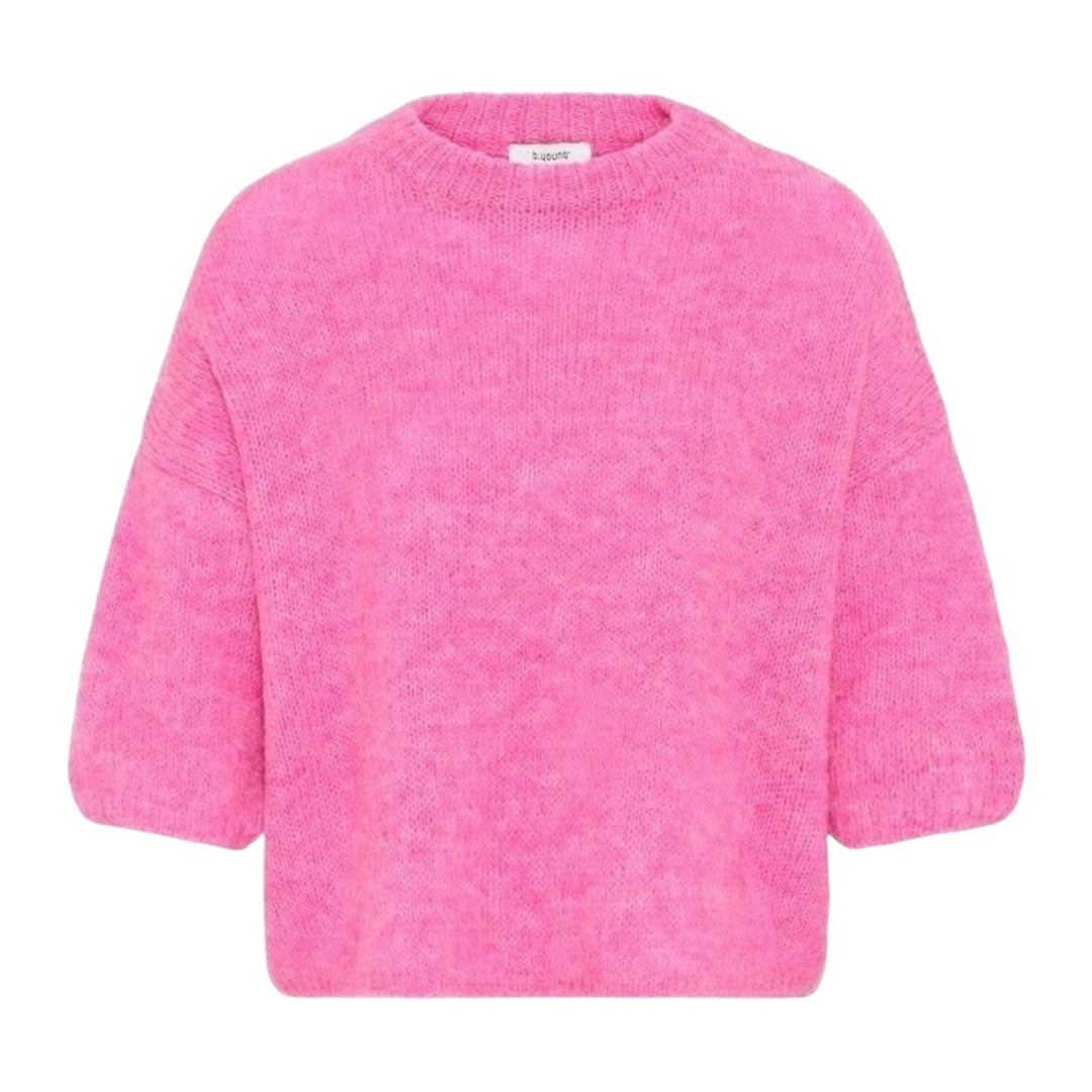 Pink sweater on a white background
