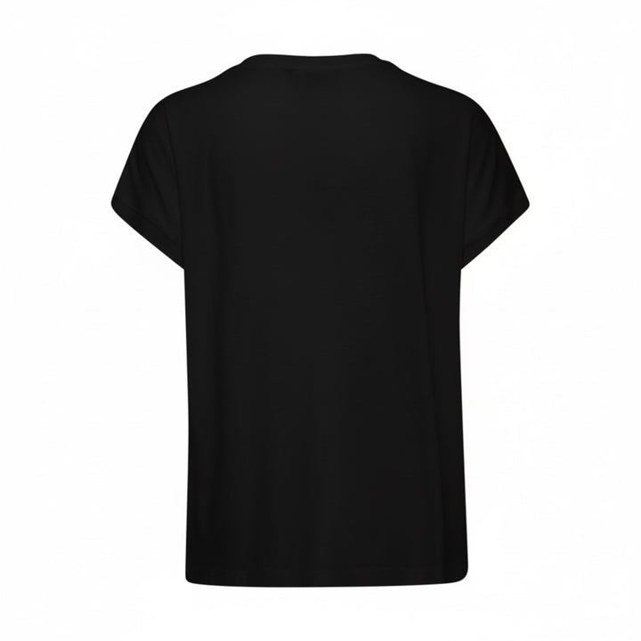Black t-shirt on a white background