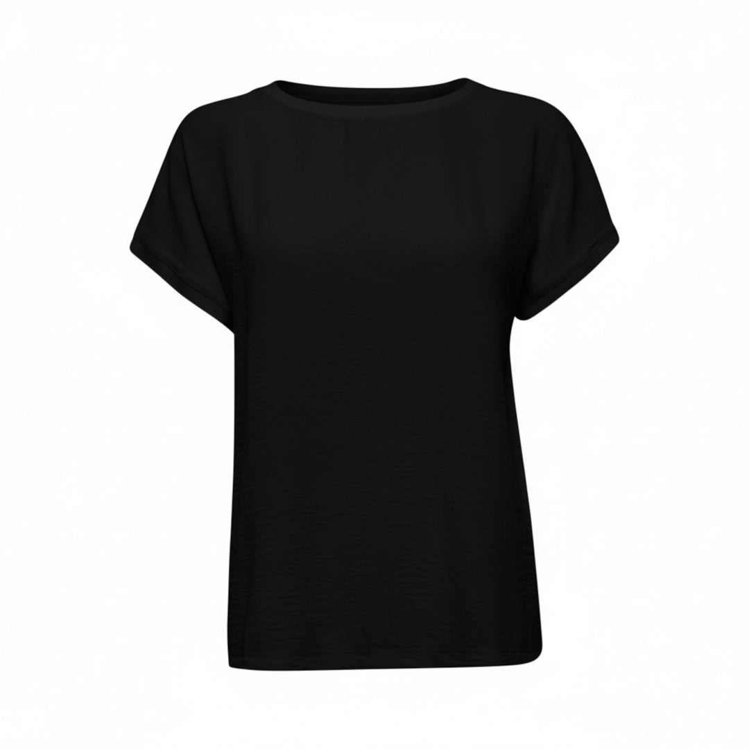 Black t-shirt on a white background