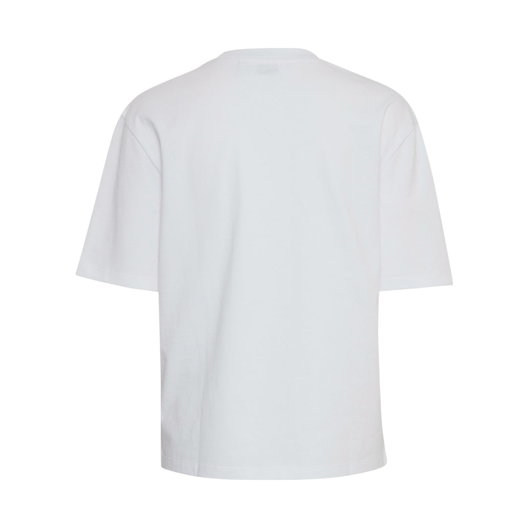 Back view plain white t-shirt on a white background