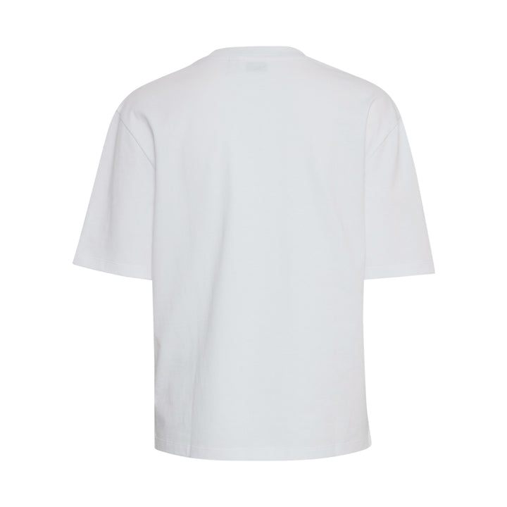 Back view plain white t-shirt on a white background