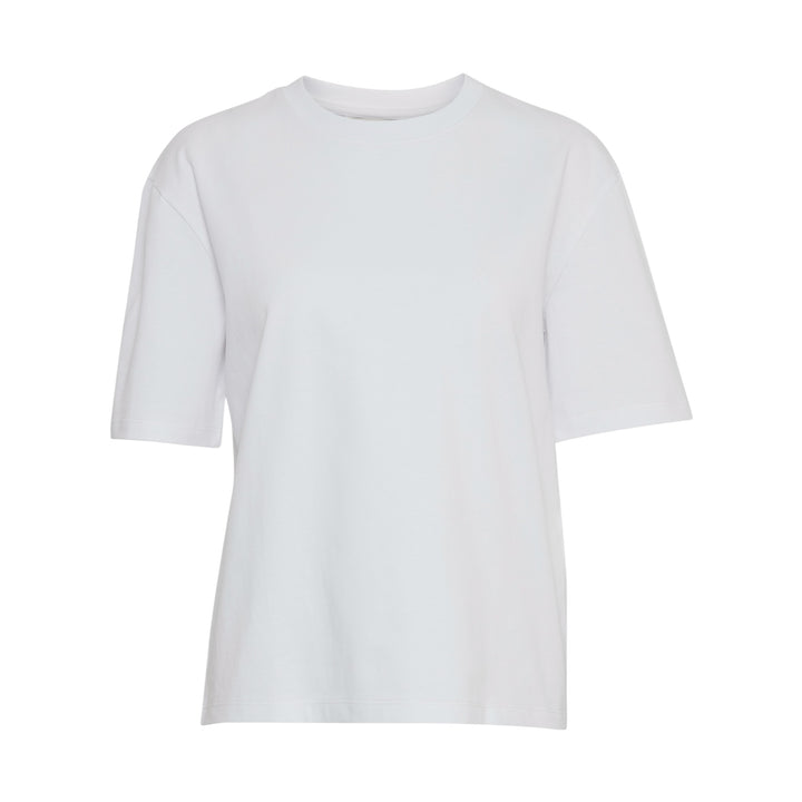Plain white t-shirt on a white background