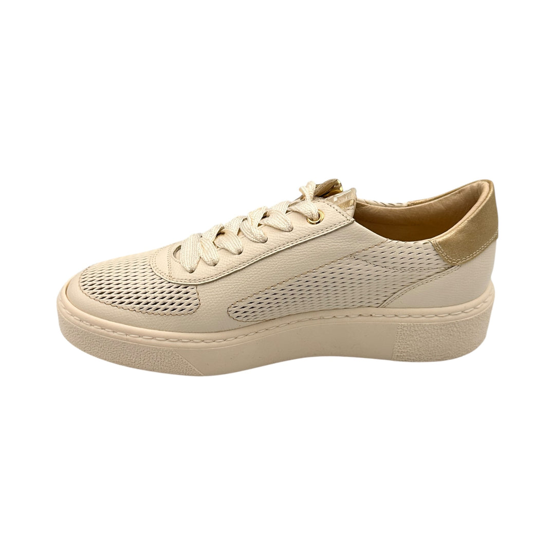 DL Sport Leather Sneaker with Zip Butter Cream