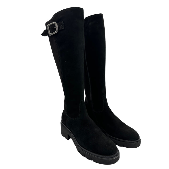 DL Sport Suede Knee Boot Black