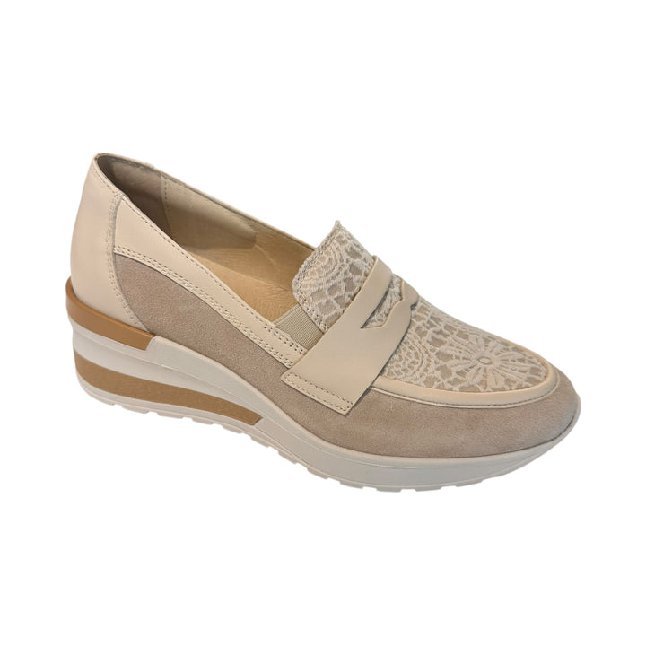DL Sport Wedge Suede Loafer Natural