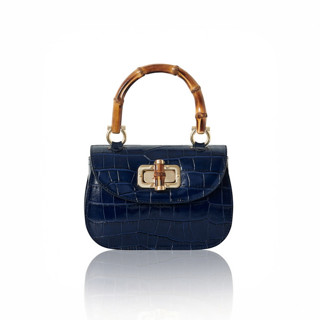 leather-bamboo-handle-mini-bag-navy