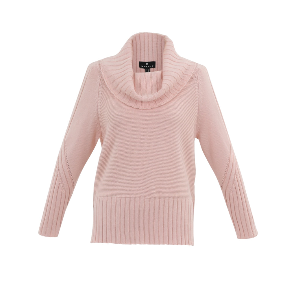 Pink cowl neck sweater hotsell