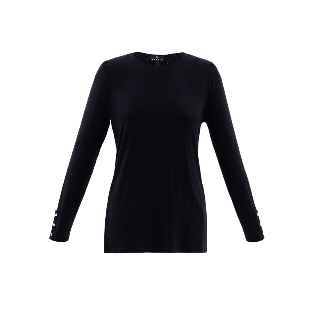 marble-round-neck-top-black