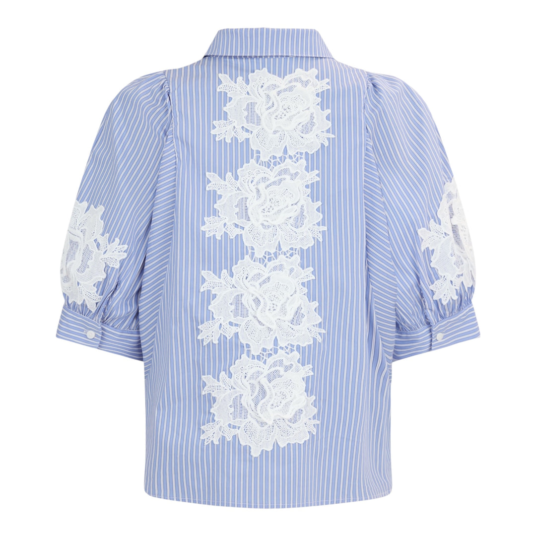 Noen Striped Blouse with Applique