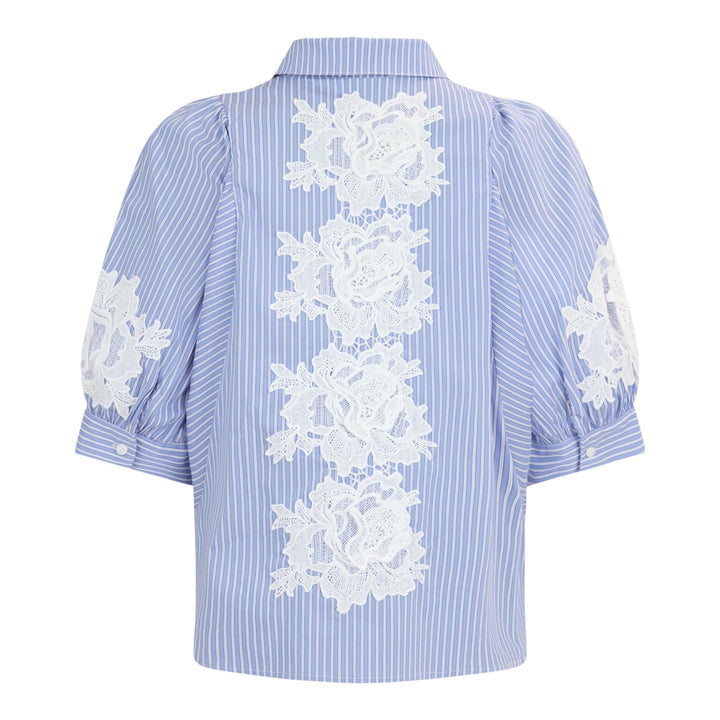 Noen Striped Blouse with Applique