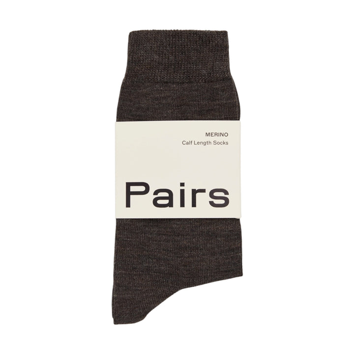 Pairs Merino Wool Socks Deep Earth Brown