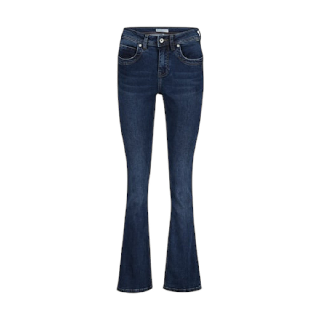 Blue jeans on a white background