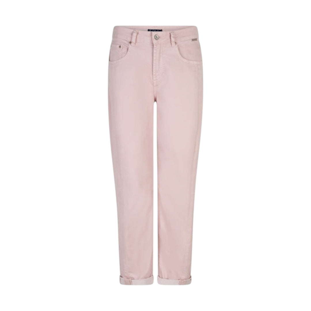 Pink jeans on a white background