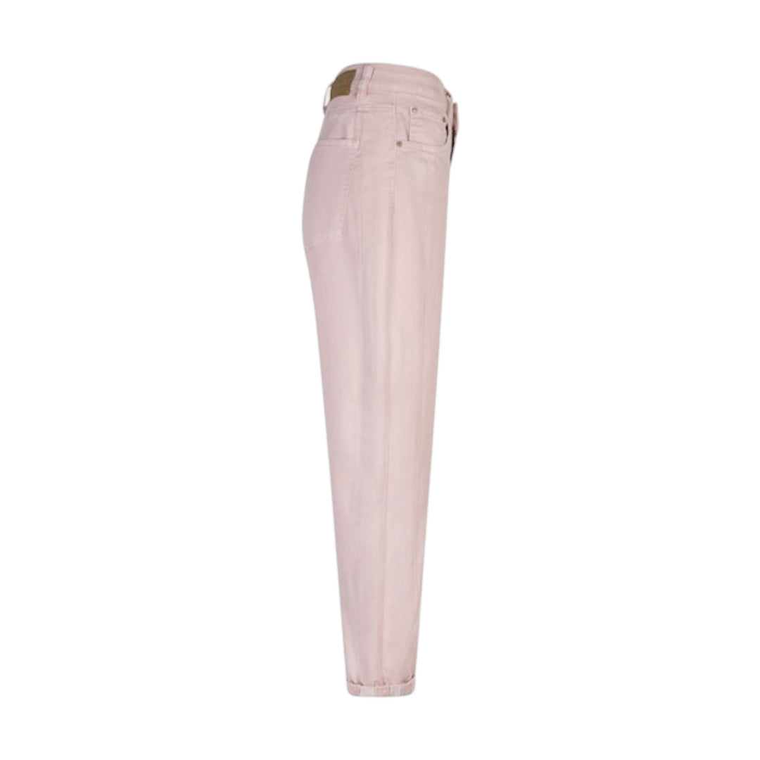 Pink jeans on a white background