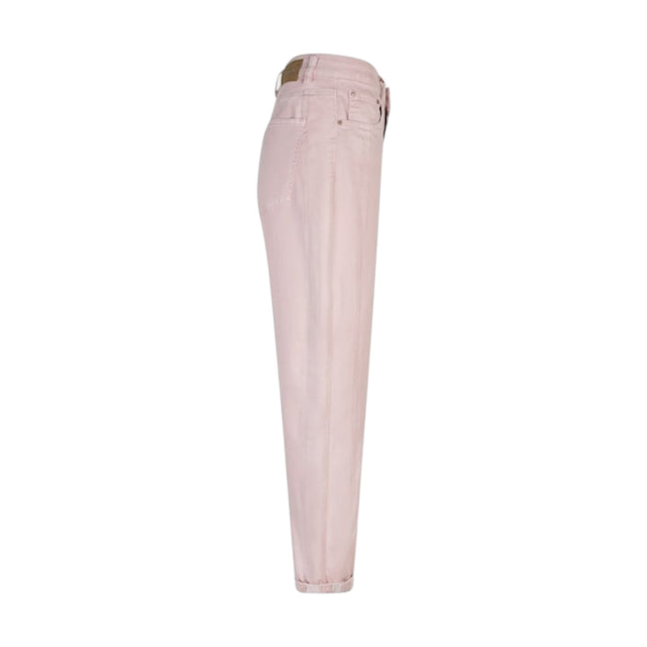 Pink jeans on a white background