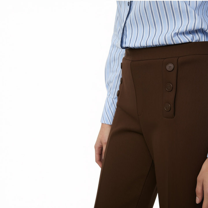 Tinta Style Yoselin Cord Trousers Chocolate