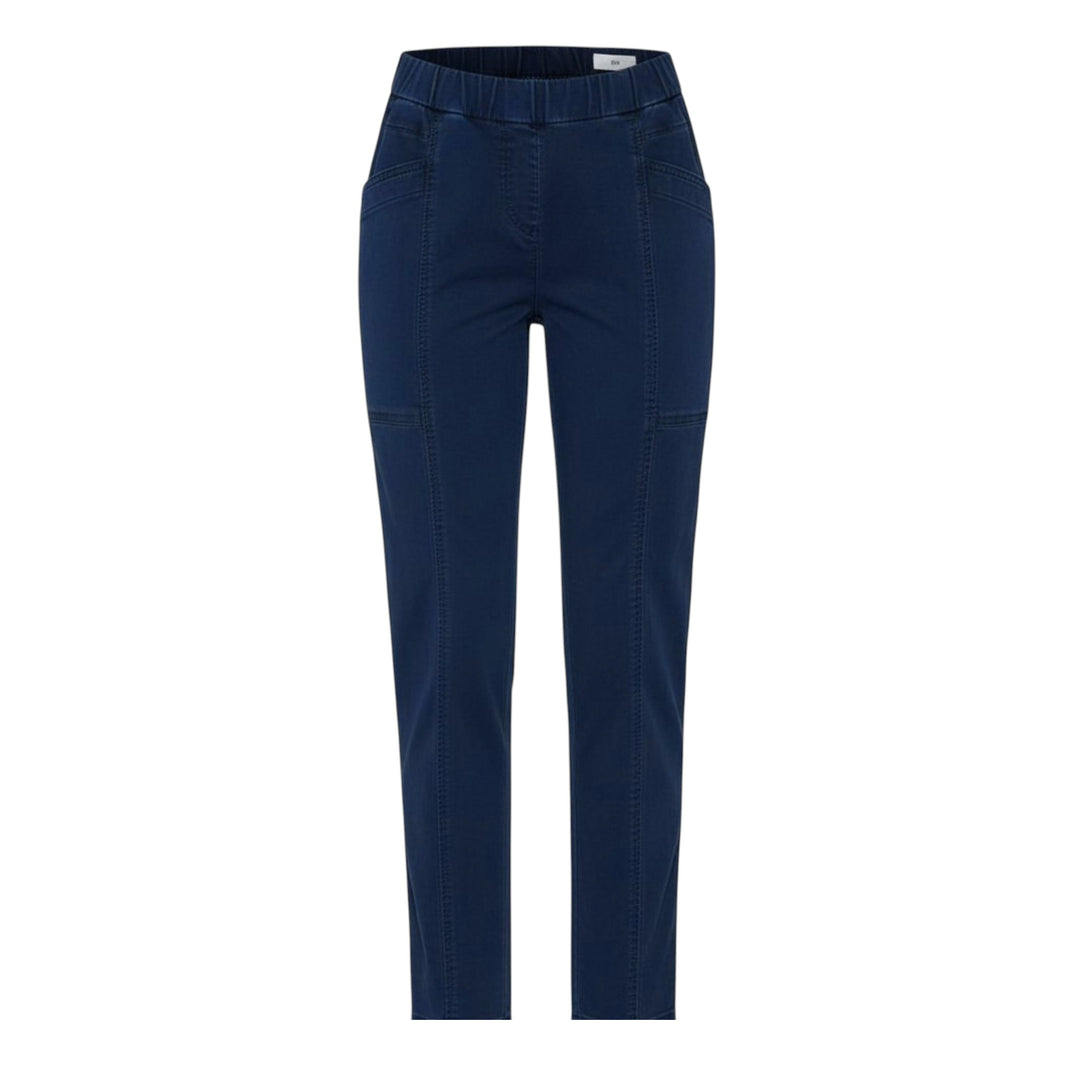 Navy blue pants on a white background