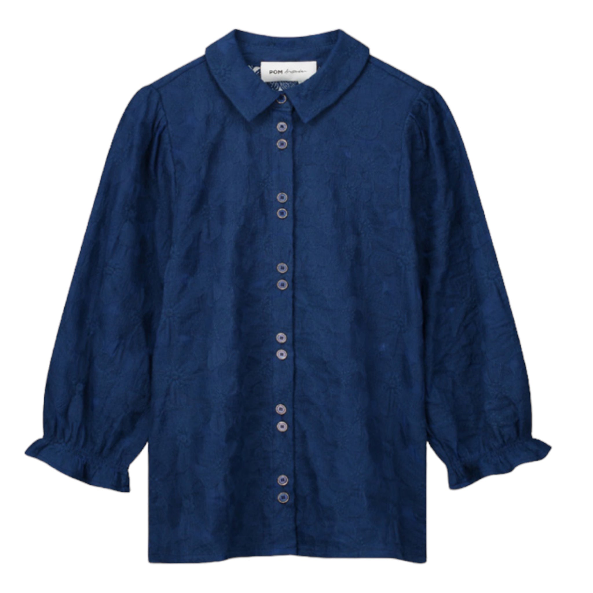 POM Amsterdam Lace Blouse Ink Blue