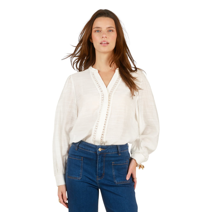 Yest Ines Long Blouse Off-White