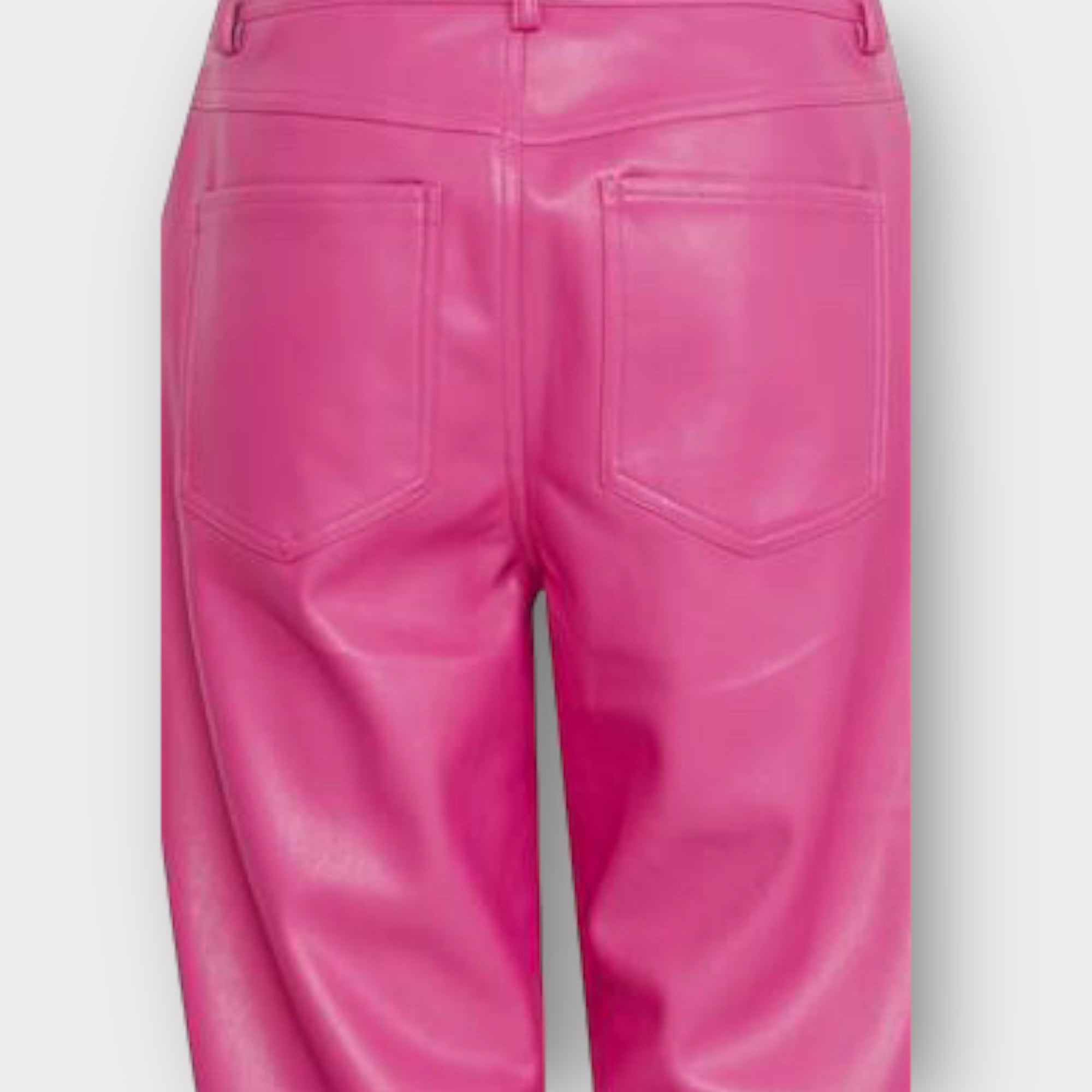 B Young Dafany Faux Leather Trousers Fuchsia Red