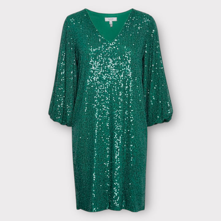 B Young Solia Sequin Dress Ultramarine Green