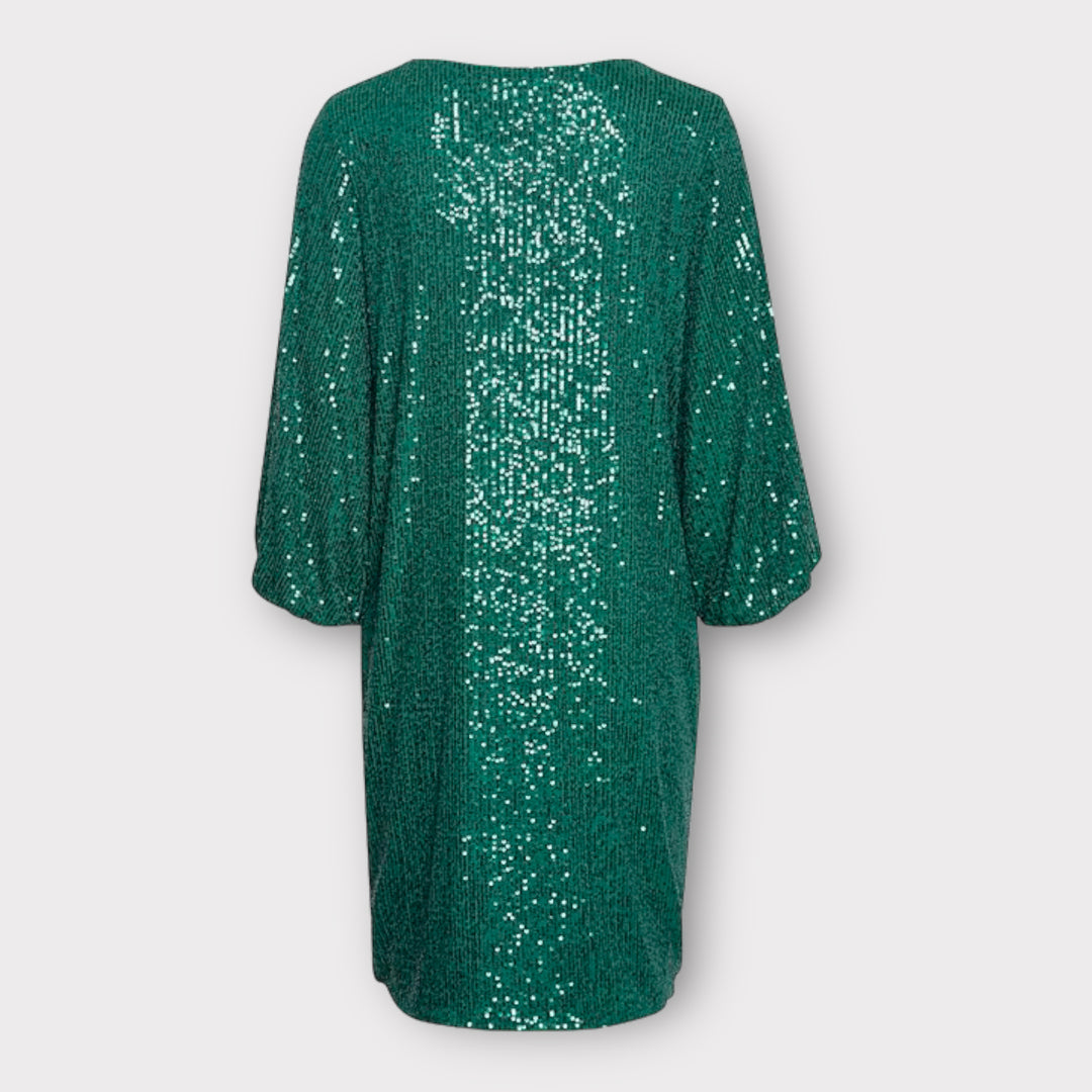 B Young Solia Sequin Dress Ultramarine Green