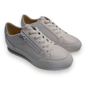 DL Sport Perforated Leather Sneaker White 5629 Nabuk Tasso V3 pair