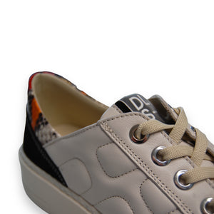 DL Sport Quilted Leather Sneaker Neutral Style 5653 Logic Burro V1 detail
